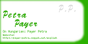 petra payer business card